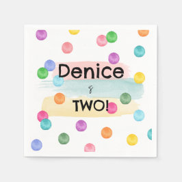 Polka Dot Birthday Party Einladung Serviette
