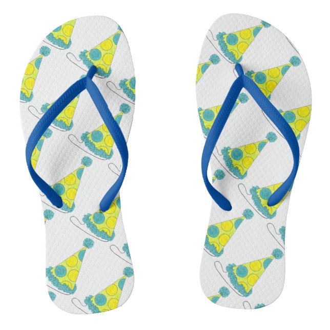 Polka Dot Birthday Party Hat Flip Flops (Fußbett)