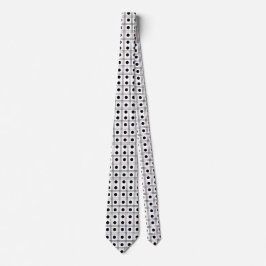 Polka Dot Black/White Karo Muster Krawatte