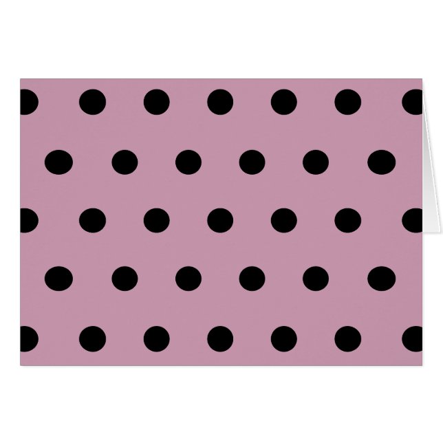 Polka Dot Blank Cards (rosa & schwarz) (Vorderseite (Horizontal))