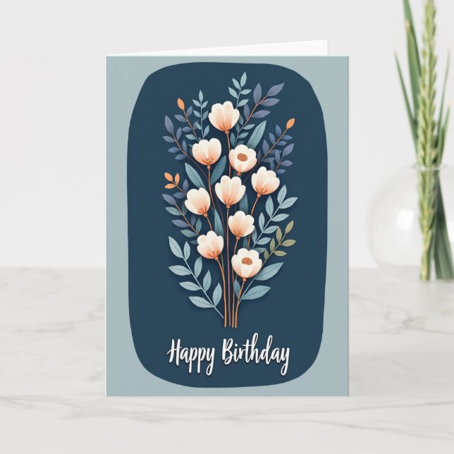 Polka Dot Bloom Kunstkarte Karte (Vorderseite)