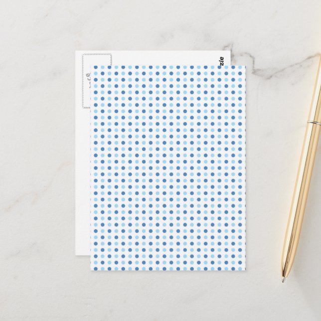 Polka Dot Blues Postkarte (Vorderseite/Rückseite Beispiel)