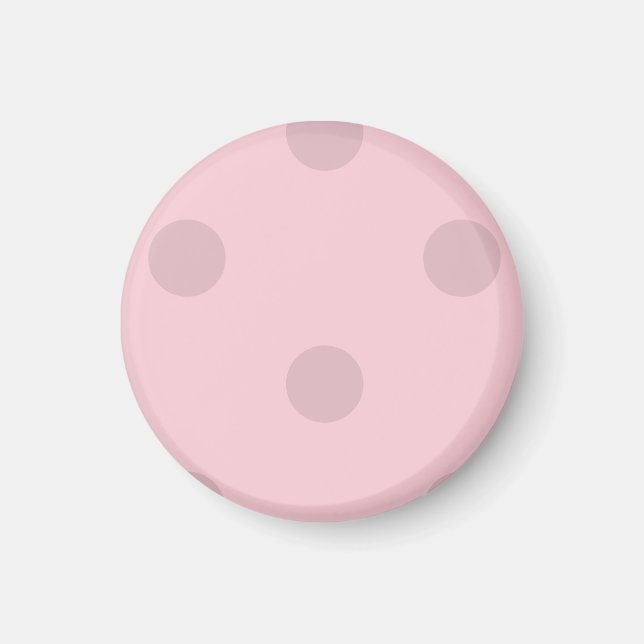Polka Dot Blush Pink Magnet (Vorne)