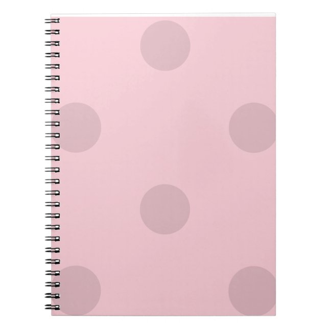 Polka Dot Blush Pink Notepad Notizblock (Vorderseite)