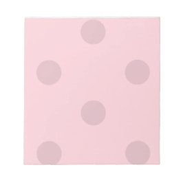Polka Dot Blush Pink Notepad Notizblock
