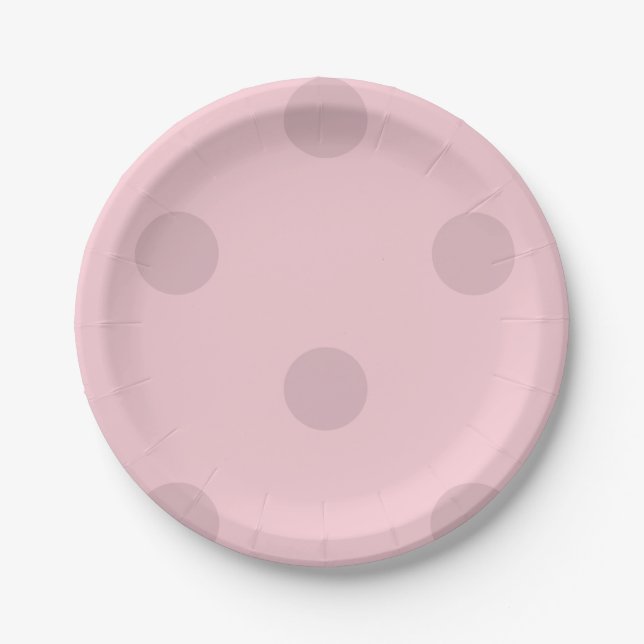 Polka Dot Blush Pink Paper Teller (Vorderseite)