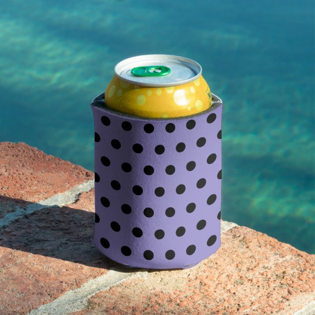 Polka Dot Can Cooler (Lavendel & Black) Dosenkühler (In Situ Pool)