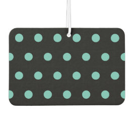 Polka Dot Car Air Freshener (Black & Aqua) Autolufterfrischer
