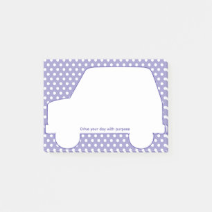 Polka Dot Car-Shaped Motivierend Post-it Klebezettel