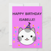 Polka Dot Cat | Glücklicher Geburtstag flatter Gru