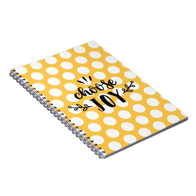 Polka-dot - Choose joy Notizblock (Rechte Seite)
