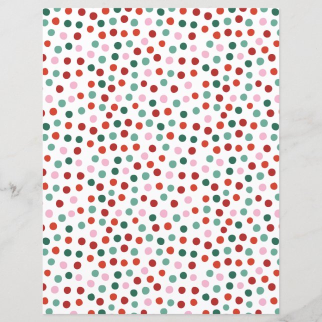 Polka Dot Christmas Craft Paper (Vorderseite)