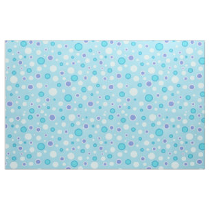 Polka Dot Circles Blue Stoff