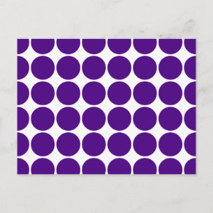 Polka Dot Circles & Spots : Lila Polka Dots Postkarte