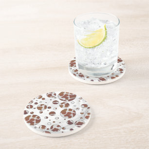 Polka Dot Cow Brown und White Print Untersetzer