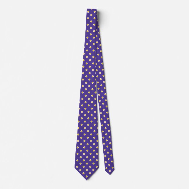Polka Dot Cravates violet or couleurs Motif de des (Devant)