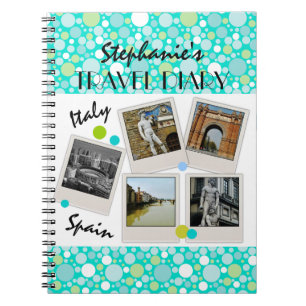 Polka Dot Crazy Custom Travel Diary und Fotos Notizblock