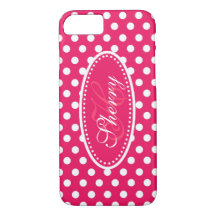 Polka dot custom red pink white