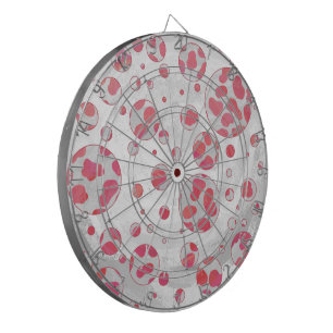 Polka Dot Dalmatiner Rosa und Weiß Dartscheibe