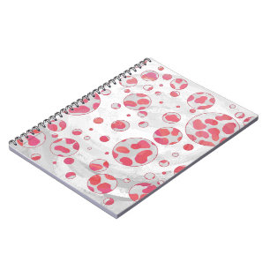 Polka Dot Dalmatiner Rosa und Weiß Notizblock