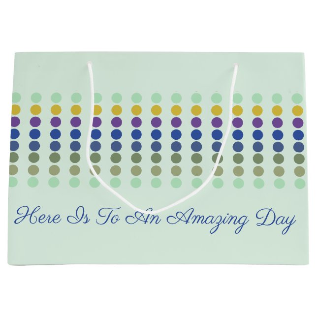 Polka Dot Designed Große Geschenktüte (Vorderseite)