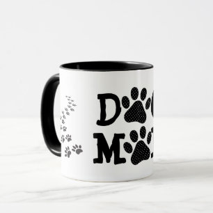 Polka Dot DOG MAMA Pawprints Tasse