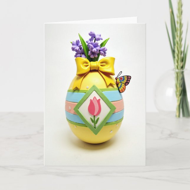 Polka Dot Egg Springtime Card Karte (Vorderseite)
