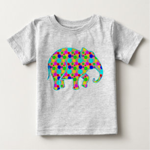 Polka Dot Elephant Elephant Baby T-shirt