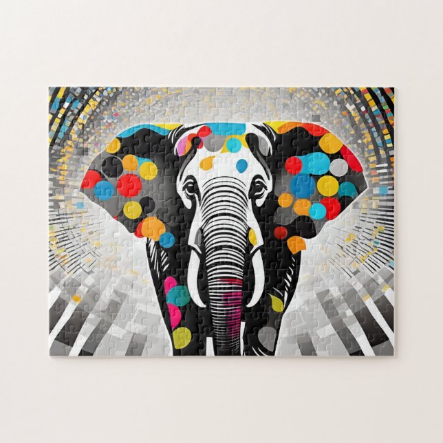 Polka Dot Elephant Moderner Spaß (Horizontal)