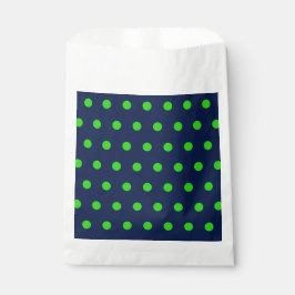 Polka Dot favorit Bags (Navy Blue & Lime Green) Geschenktütchen