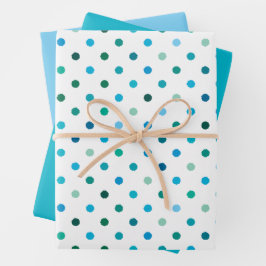 Polka Dot Flat Sheet Wrapping Paper Geschenkpapier Set