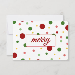 Polka Dot Frohe Weihnachtskarte Mitteilungskarte