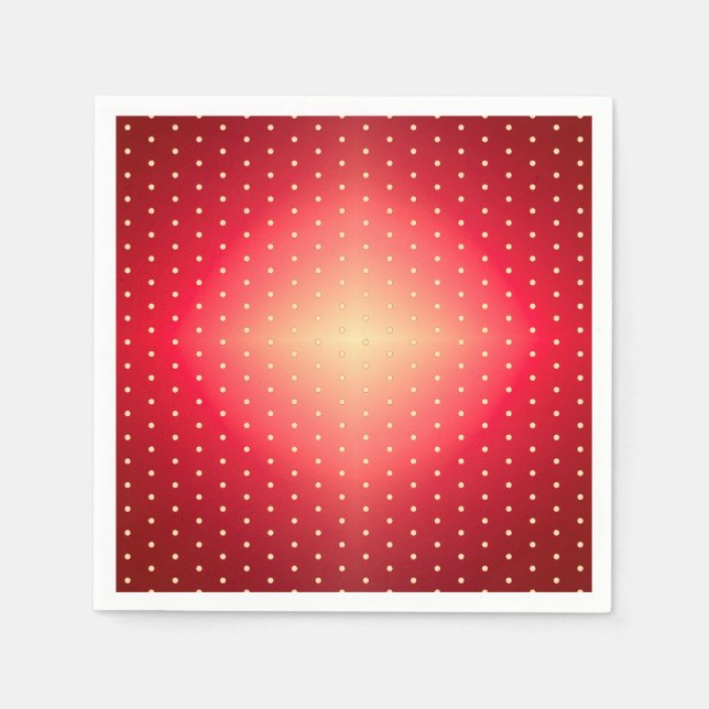 Polka Dot Gemustert Red Serviette (Vorderseite)