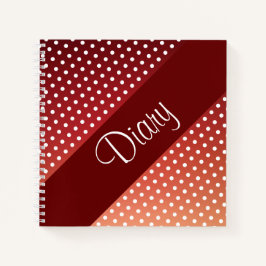 Polka Dot Gemustertes Diary-Notebook Notizbuch