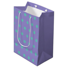 Polka Dot Gift Bag (Lavender & Aqua) Mittlere Geschenktüte