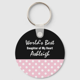 Polka Dot Gift V04 ist das beste DAUGHTER der Welt Schlüsselanhänger