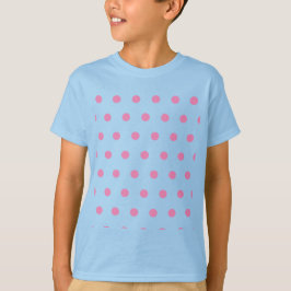 Polka Dot Girl's T - Shirt (Aqua & Pink)
