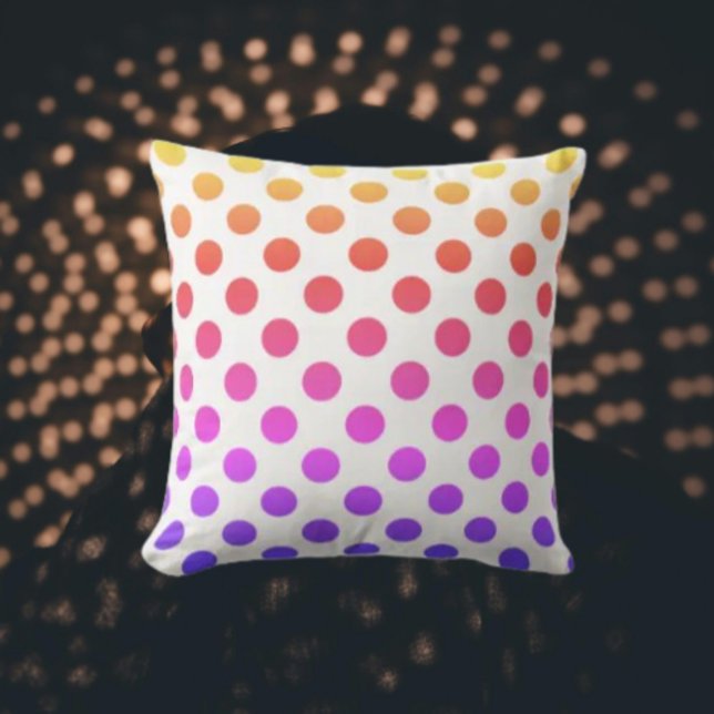 Polka Dot Gradient Rainbow Kissen (Von Creator hochgeladen)