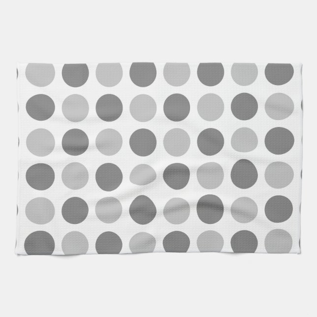 Polka Dot Grays Geschirrtuch (Horizontal)