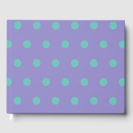 Polka Dot Guest Book (Lavender & Aqua) Gästebuch