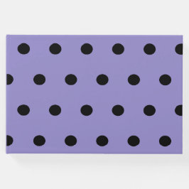 Polka Dot Guest Book (Lavender & Black) Gästebuch