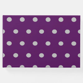 Polka Dot Guest Book (Plum & Silver) Gästebuch