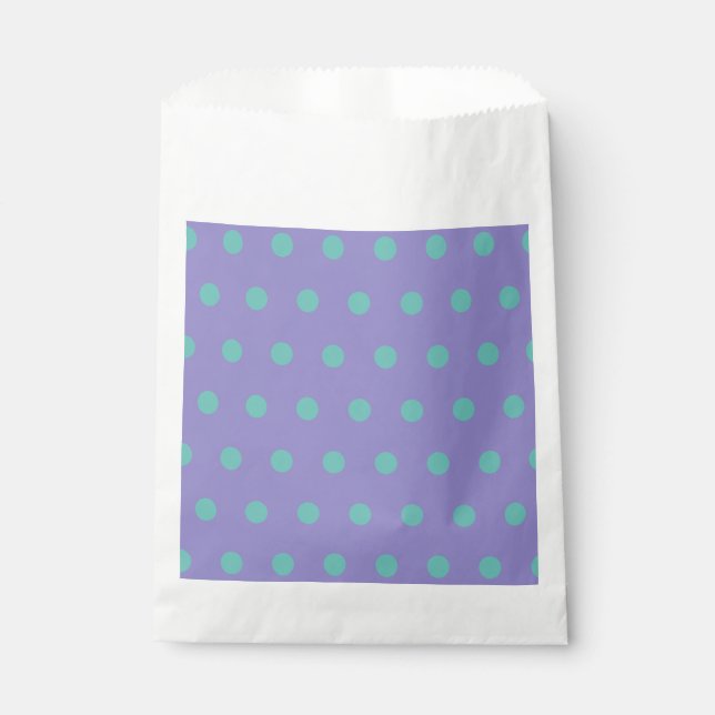 Polka Dot Guntags (Lavender & Aqua) Geschenktütchen (Vorderseite)