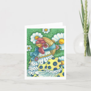 POLKA DOT HEN, CARTE DE REMARQUE PORTRAIT POULET V