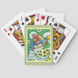 POLKA DOT HEN, NIEDLICHES UND FARBENES CHICKENPORT SPIELKARTEN