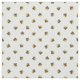 Polka Dot Honey Bienen Antike Weiß Stoff