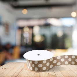Polka-Dot in Beige Satinband