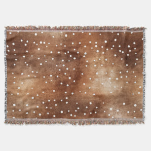 Polka-Dot in Coffee Brown und White (2) Decke