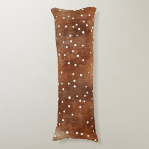 Polka-Dot in Coffee Brown und White (2) Seitenschläferkissen