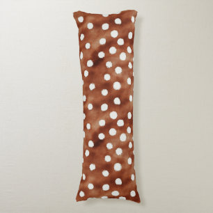 Polka-Dot in Coffee Brown und White Seitenschläferkissen